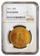 1911 $20 Saint-Gaudens Proof 65 ‘Satin’ by NGC