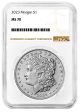 2023 Morgan Silver Dollar Unciruclated Mint State 70 by NGC